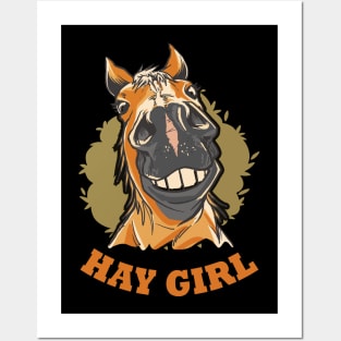 Horse Riding Horse Lover Horse Girl Hay Girl Posters and Art